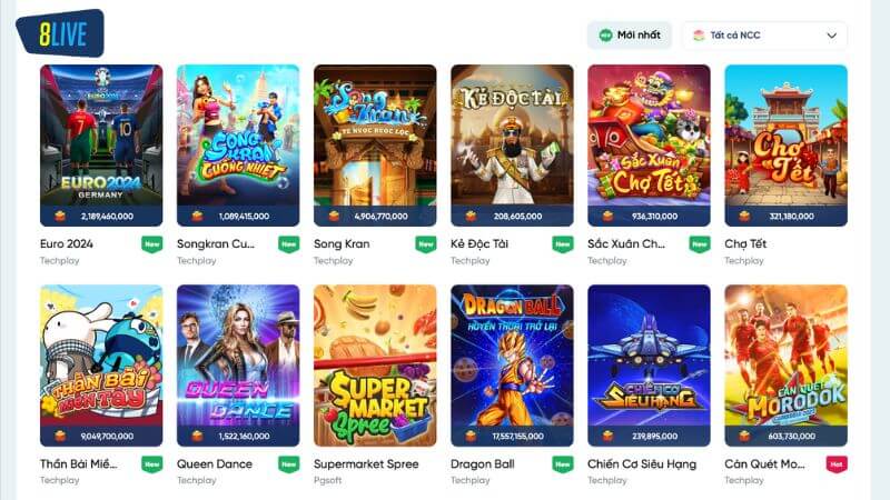 Giới thiệu sảnh game Nổ hũ hấp dẫn nhất nhà cái 8Live